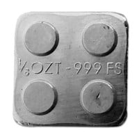1/8 Oz Building Block Bar (2 x 2) - .999 Pure Silver