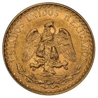 Mexican 2 Peso, 0.0482 Ounces Gold Content