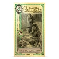 1/2 Florida Goldback - 1/2000th Troy Oz .9999 Gold-Backed Bill