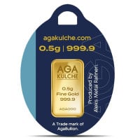 Keychain Assay AgaBullion Gold Bar, 1/2 Gram .9999 Pure