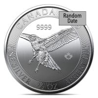 Random Date Canadian Birds of Prey Series - RED-TAILED HAWK, 1/2 Troy Oz., .9999 Silver
