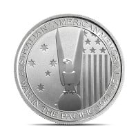 2013 1/2 Oz Perth Mint WWII "Australian-American Memorial / War in the Pacific" Silver Coin