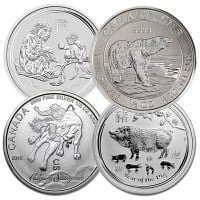 HALF OUNCE Silver Coin - .999+ Pure, Random Design (Design Our Choice)