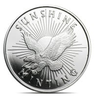 Sunshine Silver Round (Modern, MintMark SI) - 1/2 Troy Ounce, .999 Pure