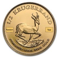 1/2 Oz Gold Krugerrand from South Africa, 22k