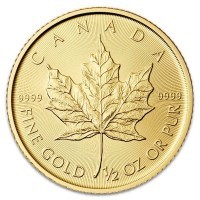 1/2 Oz Canadian Gold Maple Leaf Coins