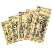 Nevada Goldback State Bundle - One .9999 Gold-Backed Bill of Each Denomination (1, 5, 10, 25 and 50)