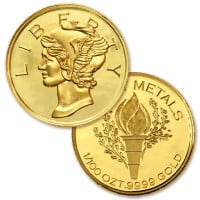 Mercury Gold 1/100th Ounce Round - .9999 Pure
