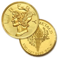 Mercury Gold 1/20th Ounce Round - .9999 Pure