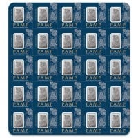 Multigram+25 Platinum - Qty 25 1 Gram Platinum Bars