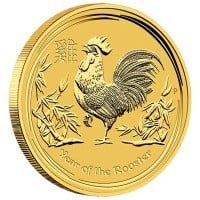 Perth Mint Lunar Series - 2017 Year of the Rooster, 1 Oz .9999 Gold