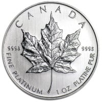 1 Oz Canadian Platinum Maple Leaf Coins