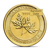 1/4 Ounce RCM Twin Maple Leaf Gold Coin - .9999 Pure (Date Our Choice)