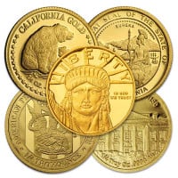 1/4 Oz Random Design Gold Round - .9999 Pure