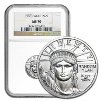 1/4 Oz Platinum American Eagle, Any Date/Type, .9995 Pure