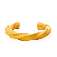 Gold Bullion Ring - Twist Design - 1/4 Troy Oz, .9999 Fine 24K Pure - Matte Finish