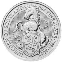 British Royal Mint Queen's Beast; Unicorn - 2 Oz Silver Coin .9999 Pure
