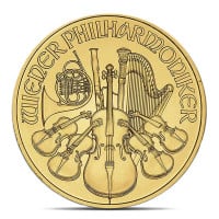 1/10 Ounce Austrian Philharmonic - Gold, .9999 Pure