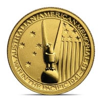 1/10 Oz Gold Australian War in the Pacific Coin, .9999 Pure (Dates Our Choice)