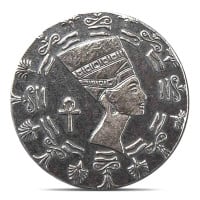 Egyptian Queen Nefertiti 1/10 Oz Silver Round - .999 Pure