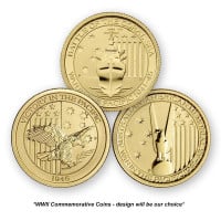 1/10 Ounce Perth Mint WWII Commemorative Gold Coin