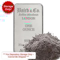 VaultSecure Rhodium - 1/10 Troy Oz Pure Rhodium, Securely Stored