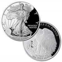 1/4 Troy Ounce Walking Liberty SILVER Round, .999 Pure