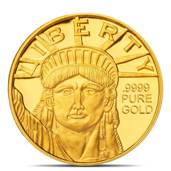Lady Liberty Gold 1/20th Ounce Round - .9999 Pure