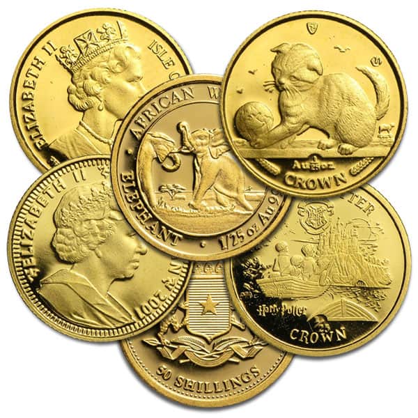1/25 Oz Gold Coin - .9999 Pure, Random Design