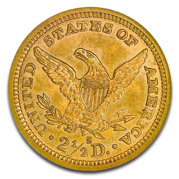 $2.50 U.S. Liberty Gold Quarter Eagles thumbnail