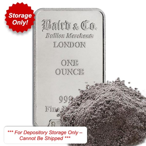 Vault Rhodium - 1/10 Troy Oz Portion of .999 Rhodium Sponge / Bars Held in Allocated Storage