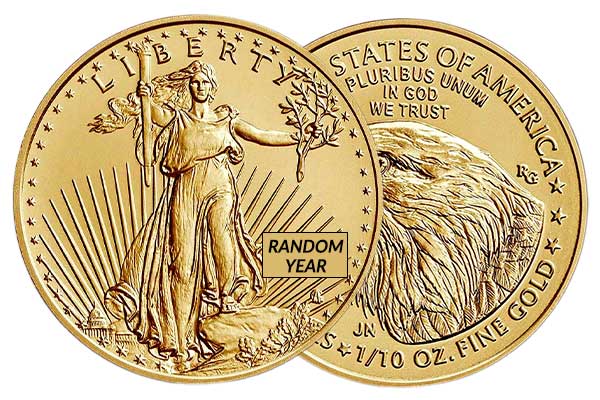 Tenth Oz Gold Eagles