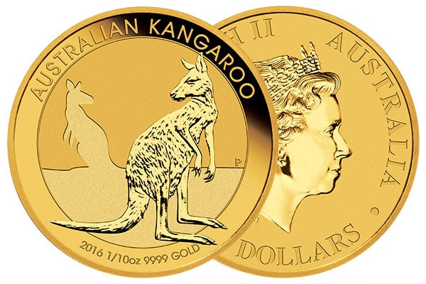 Tenth Oz Gold Kangaroos
