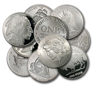 Silver Round (Random Designs) - Lowest Premium Rounds Available... and With No Delay!