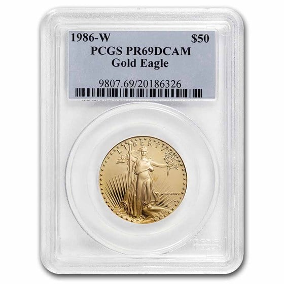 1986-W 1 Oz Proof American Gold Eagle PCGS PR69 DCAM