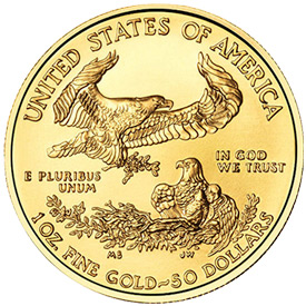 1 Oz Gold Eagles (Reverse)