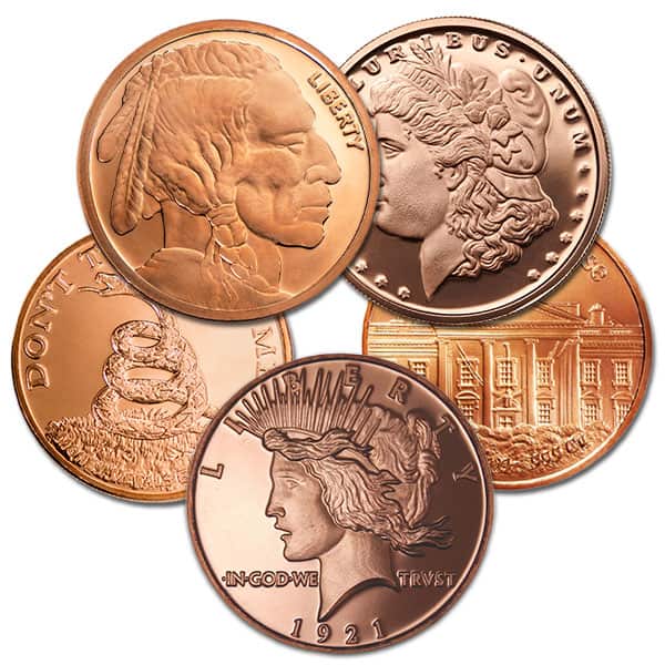 On Sale - 1 Oz Copper Rounds