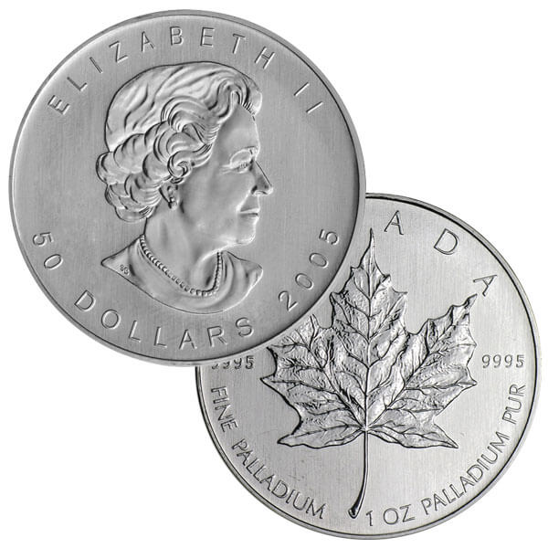 1oz Palladium Maple Leaf Coin