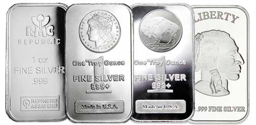 1 Oz Silver Bars