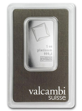 1 Oz Valcambi Platinum Bars