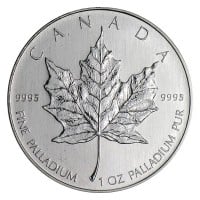 Canadian Palladium Maple Leaf Coins (1 Oz)