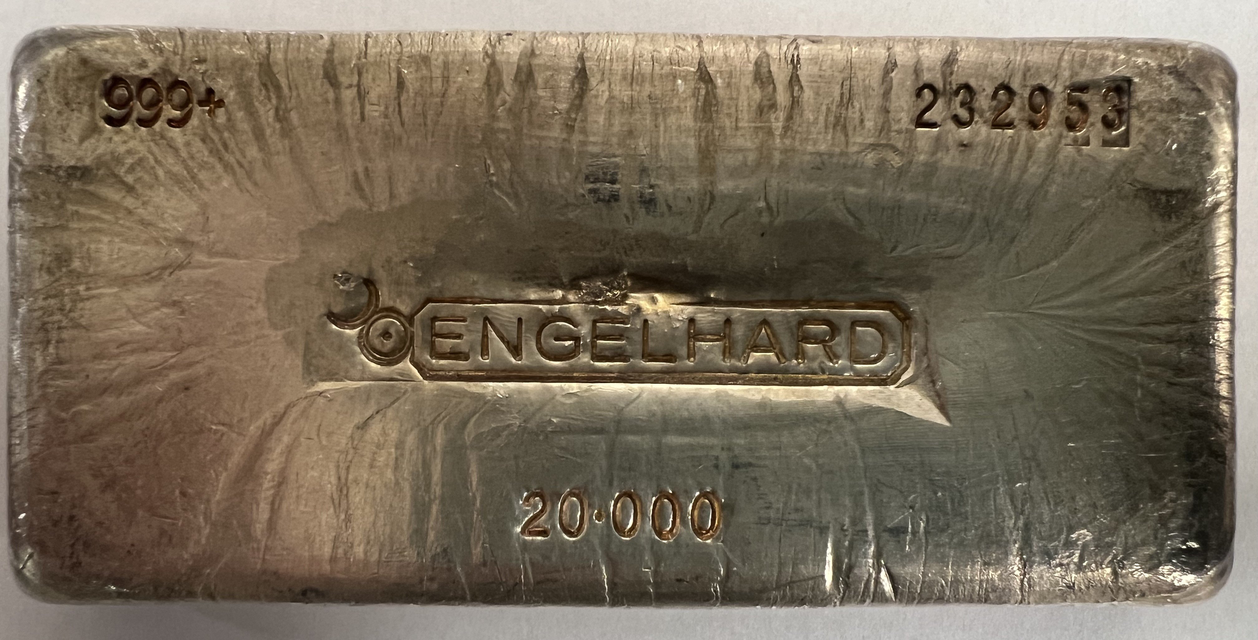 7th Series 20-oz Silver Engelhard Bar