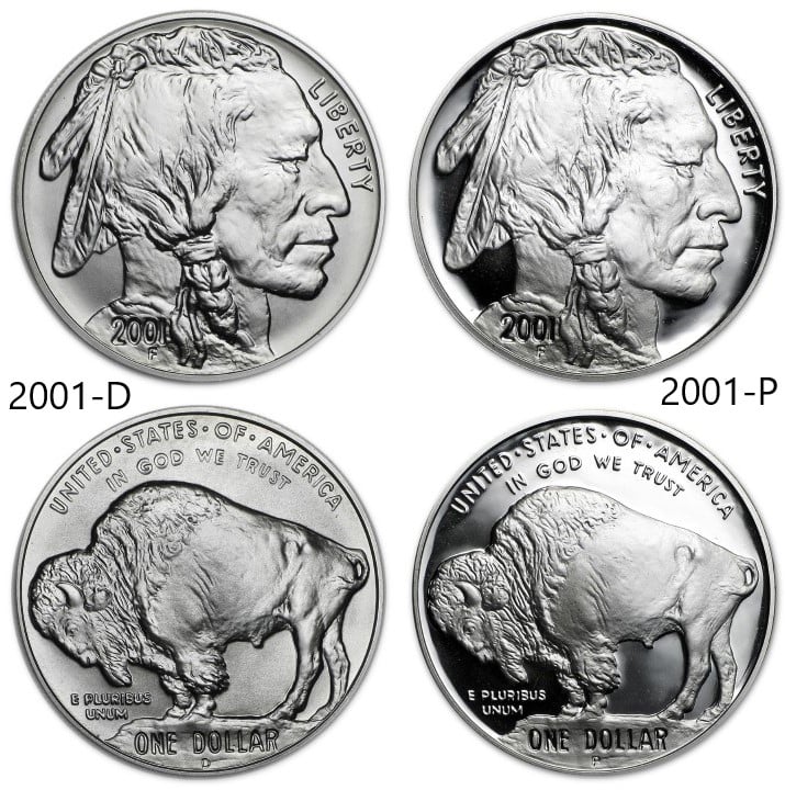 Graded 2001 Buffalo $1 Silver Commemorative Coin