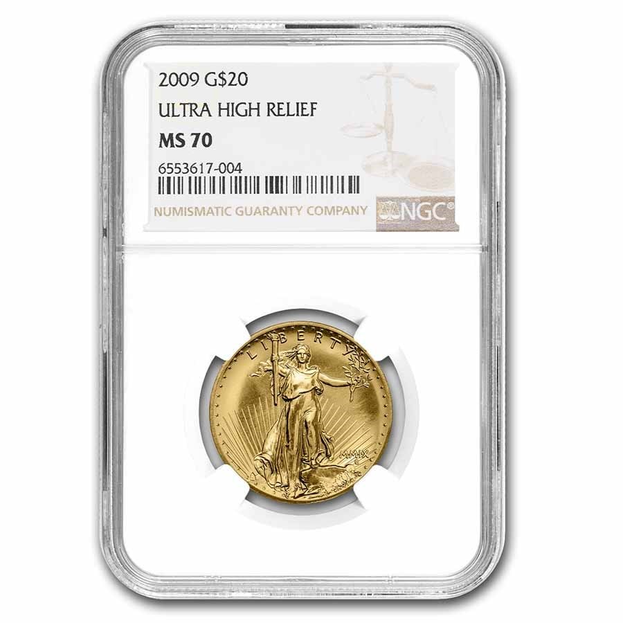 2009 Ultra High Relief Gold Double Eagle NGC MS-70