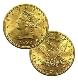 Historic Liberty gold coin