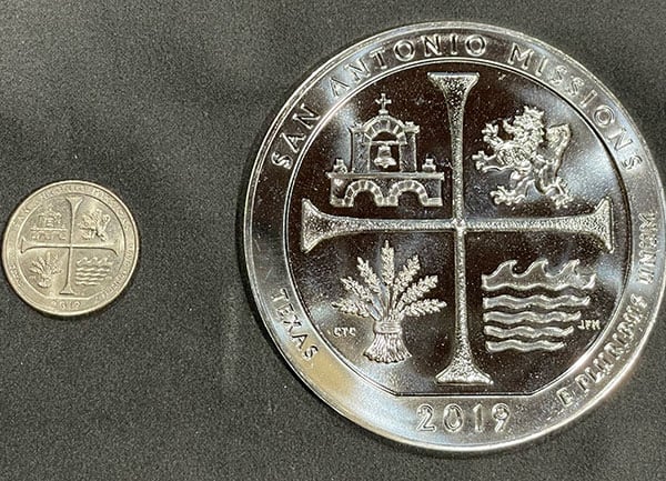 2019 5 oz atb San Antonio Missions National Historical Park size comparison