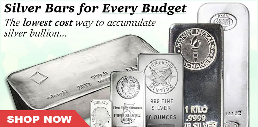 Silver Bars for Every Budget: The lowest cost way to accumulate silver bullion... Shop Now