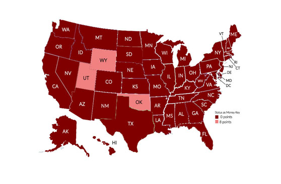 Gold and Silver as Money Map