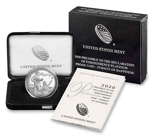 2020-W 1-oz Proof American Platinum Eagle Coin (Box w/ CoA)