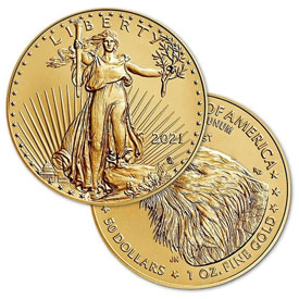 1 Oz Gold Eagles (2021 - Type 2)